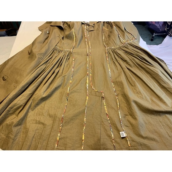 Mise en Scene Sz 6 Ruffian Anthropologie Linen Trench Coat Dress NEW - Picture 11 of 12